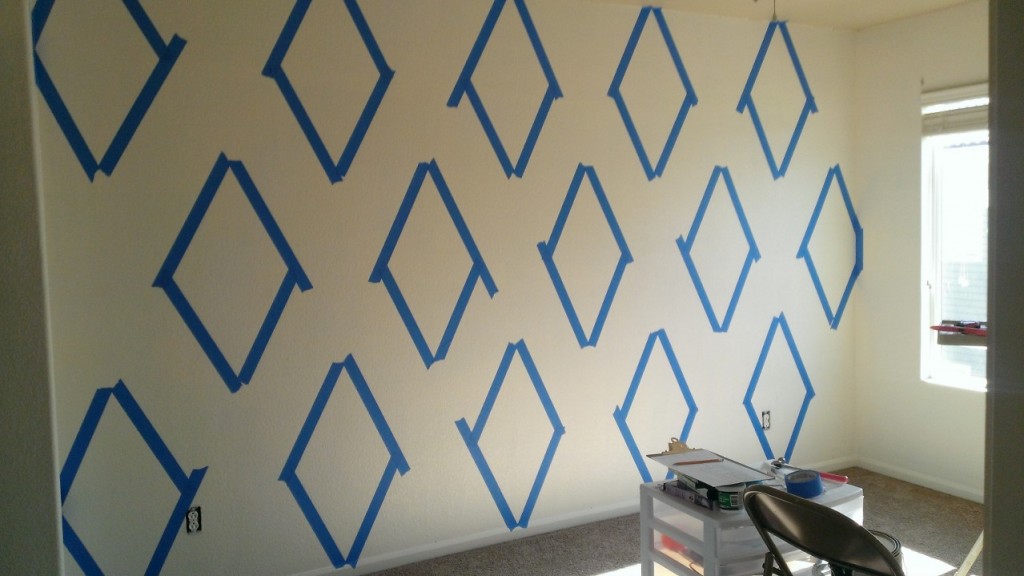 How to Paint a Diamond Accent Wall Keep it Simple, DIY